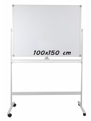 Tabla whiteboard mobila, 2 fete, 100x150 cm
